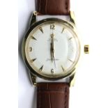 Gents Omega Seamaster automatic c1960, gold plated with champagne dial in Omega travel case, with