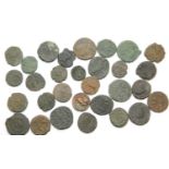Thirty mixed Roman coins. P&P Group 1 (£14+VAT for the first lot and £1+VAT for subsequent lots)