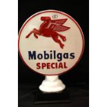 Large cast metal Mobil Gas sign on base, H: 51 cm. P&P Group 3 (£25+VAT for the first lot and £5+VAT