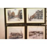 After Brenda Shaw, four framed limited edition prints of Warrington, each 25 x 18 cm, all 133/500,