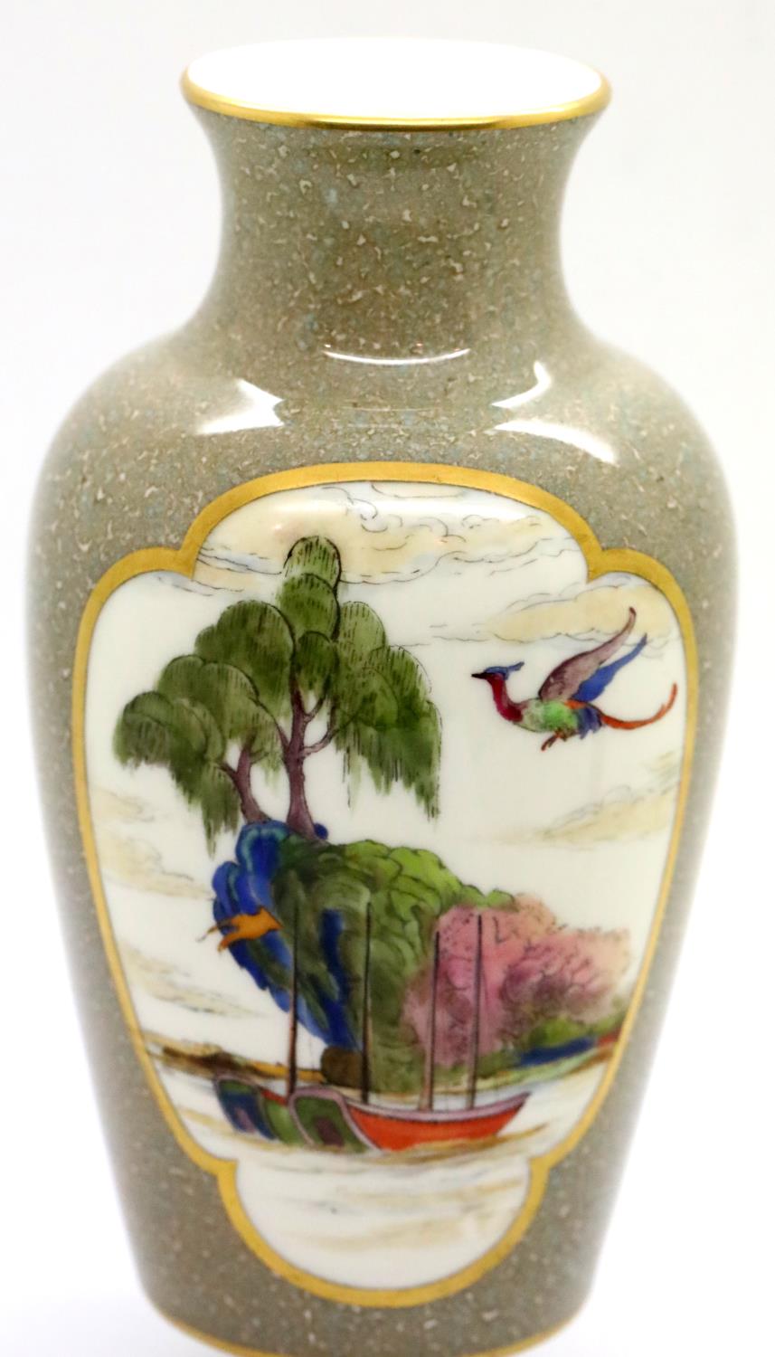 Rare Royal Worcester medium sized Chinese vase, H: 12 cm. P&P Group 1 (£14+VAT for the first lot and - Image 2 of 3