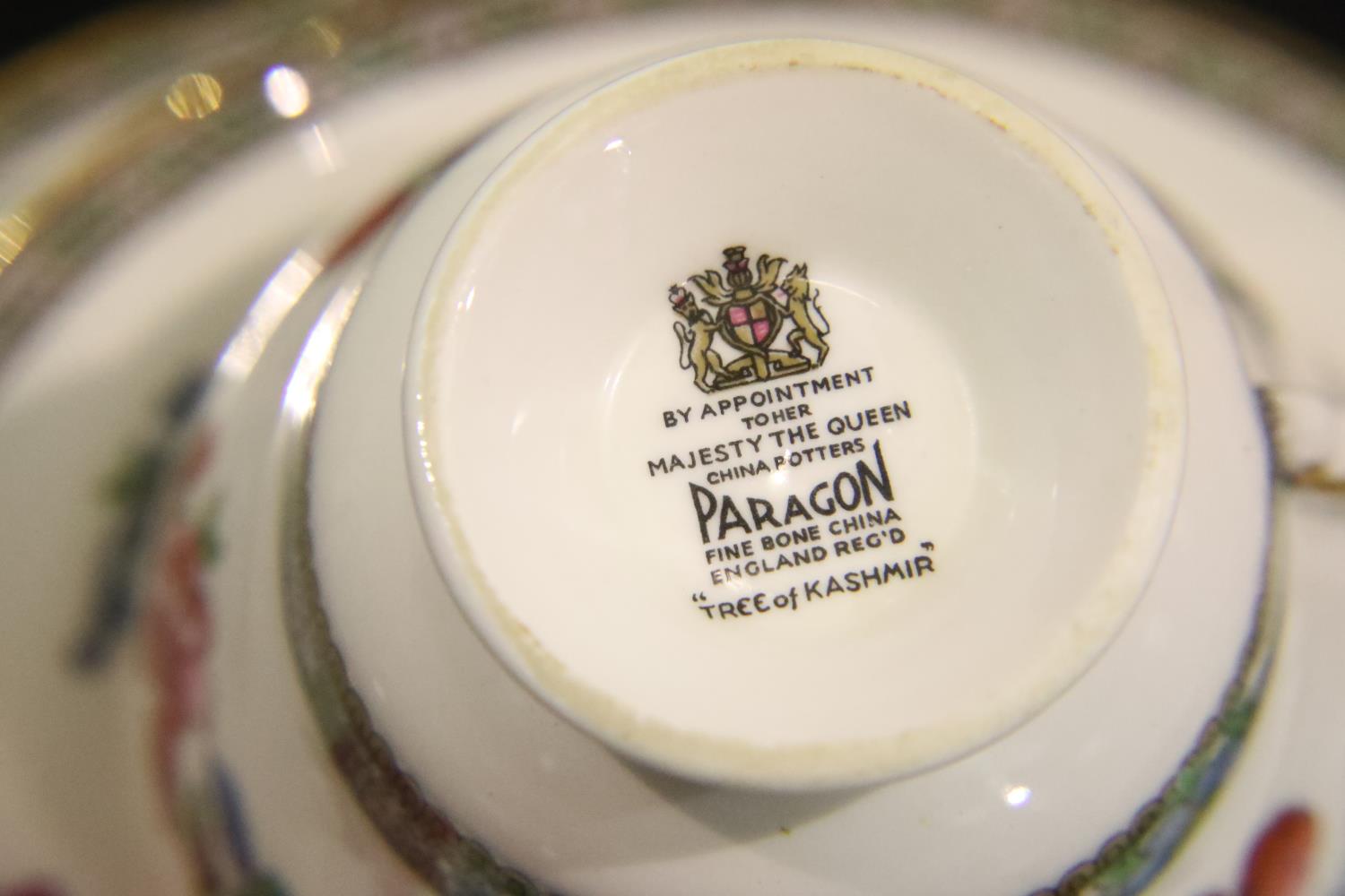 Paragon Tree of Kashmir pattern dinner service including dinner plates, salad plates, bowls cups and - Image 5 of 5