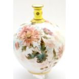 Royal Crown Derby bulbous floral vase, H: 14 cm. P&P Group 2 (£18+VAT for the first lot and £3+VAT