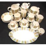 Mid Century part tea and dinner service by Mid Winter, 30 pieces. Not available for in-house P&P