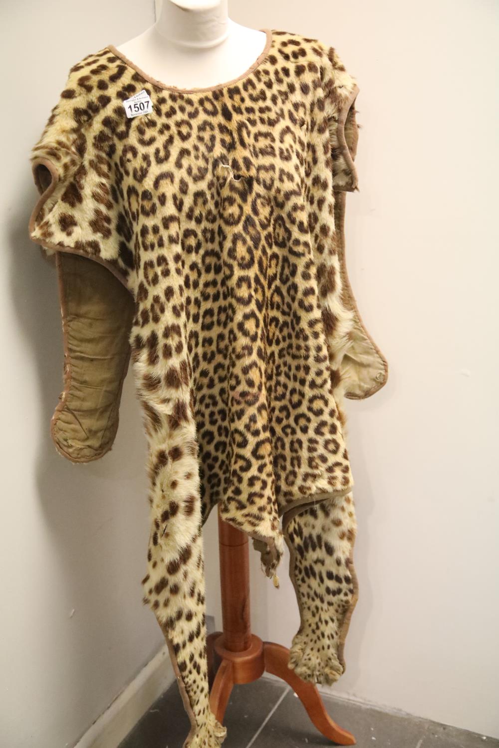 Zulu period 19th century leopard skin ibheshu, this amount ...