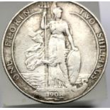 1908 Edward VII florin. P&P Group 1 (£14+VAT for the first lot and £1+VAT for subsequent lots)