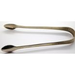 Pair of Georgian hallmarked silver sugar tongs, 30g. P&P Group 1 (£14+VAT for the first lot and £1+