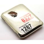 Equestrian 925 silver cigarette/card case, 161g. P&P Group 1 (£14+VAT for the first lot and £1+VAT