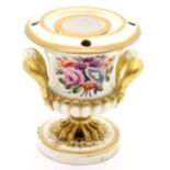 Royal Crown Derby floral decorated two handled inkwell. P&P Group 2 (£18+VAT for the first lot