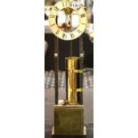 Vintage oak and brass water clock of simple construction. Not available for in-house P&P