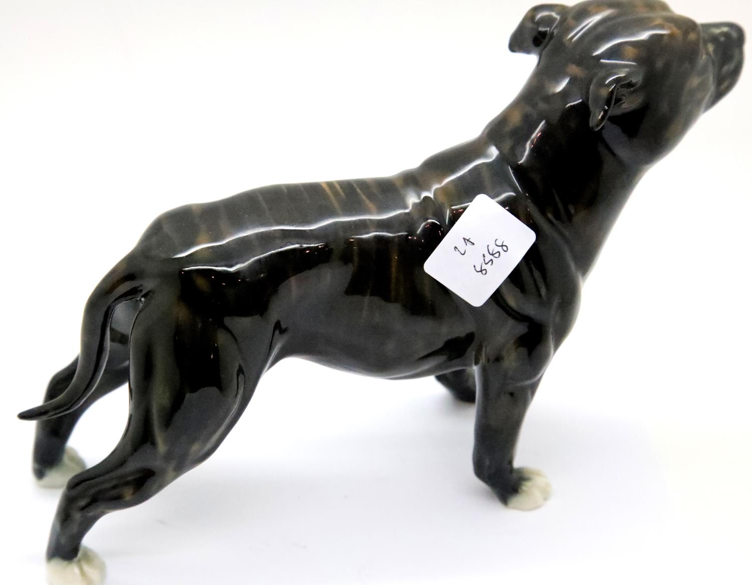 Beswick Brindle bull terrier L: 19 cm. P&P Group 3 (£25+VAT for the first lot and £5+VAT for - Image 2 of 2