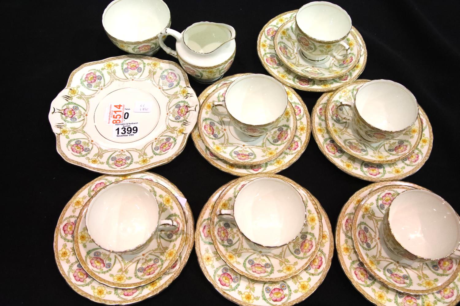 Sutherland China 21 piece tea service. Not available for in-house P&P