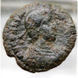 Constantine Bronze Coin - Fallen horseman being speared by victor. P&P Group 1 (£14+VAT for the
