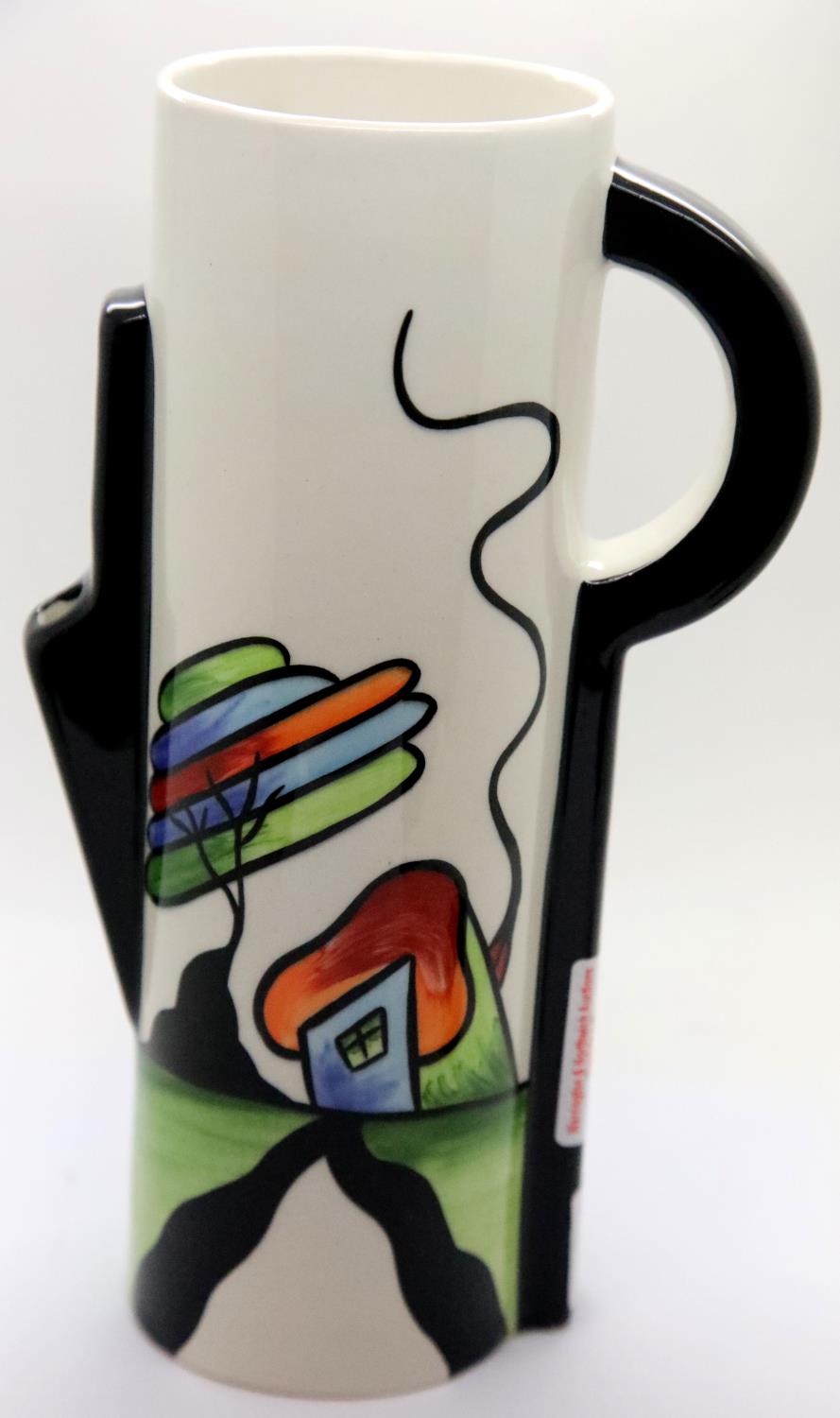 Lorna Bailey tall twin jug in the Fantasia Cottage pattern, H: 24 cm. P&P Group 3 (£25+VAT for the - Image 2 of 3