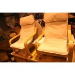 Two modern upholstered child's chairs. Not available for in-house P&P