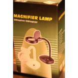 Magnifying lamp, new and unused. Not available for in-house P&P