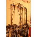 Large wrought iron back door gate and a set of smaller wrought iron gates. Not available for in-