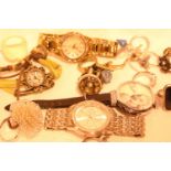 Selection of costume rings including silver and three fashion watches. P&P Group 1 (£14+VAT for