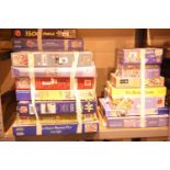 Large quantity of assorted boxed jigsaws, approximately 24 in total. Not available for in-house P&P