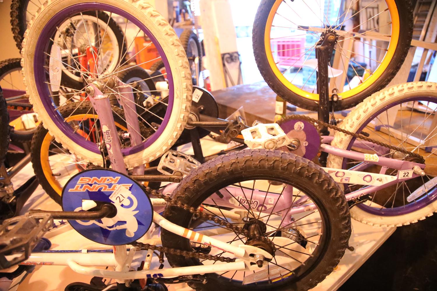 Two children's bikes, Silverfox Crush and boys Nitro. Not available for in-house P&P