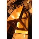 Teak retro nest of three tables. Not available for in-house P&P