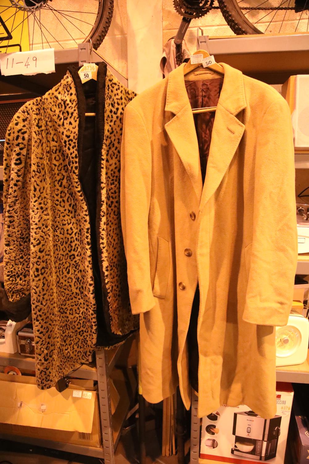 Two ladies coats, including a Varteks cashmere coat. Not available for in-house P&P