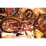 Two children's bikes, girls Sweet 16 and boys Raleigh Raptor. Not available for in-house P&P
