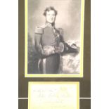 Field Marshall Fitzroy Somerset, 1st Baron Raglan, framed signature and photograph, overall, 30 x 42