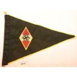 German Third Reich type Hitler Youth pennant, L: 30 cm. P&P Group 1 (£14+VAT for the first lot
