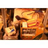 Box containing unused cooler bags, electric heat pad, Cookworks coffee machine and other items.