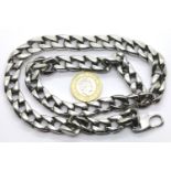 Gents heavy white metal neck chain, L: 50 cm. P&P Group 1 (£14+VAT for the first lot and £1+VAT