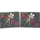 British WWI type Army Film and Photographic Unit cloth titles. P&P Group 1 (£14+VAT for the first