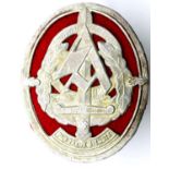 German Third Reich type SA faithful service pressed metal badge. P&P Group 1 (£14+VAT for the