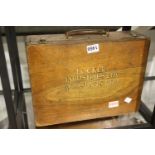 Vintage wooden briefcase for Locker Industries. Not available for in-house P&P