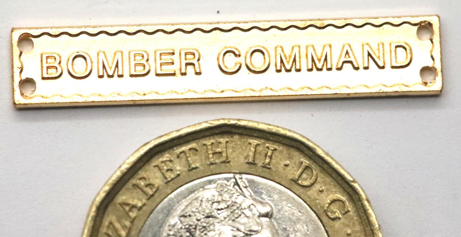 British RAF Bomber Command medal clasp, recently issued and with issue slip. P&P Group 1 (£14+VAT