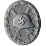 German Spanish Civil War type pressed metal Condor Legion black Wound badge. P&P Group 1 (£14+VAT