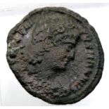 Constantius - Roman Empire Standing legionary soldiers with standards in between. P&P Group 1 (£14+