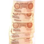 Twenty five 1949-1955 Beale ten shilling notes. P&P Group 1 (£14+VAT for the first lot and £1+VAT