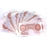 Forty-one Beale ten shilling notes. P&P Group 1 (£14+VAT for the first lot and £1+VAT for subsequent