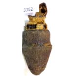 Relic bomb fuse, found east of Ypres. P&P Group 2 (£18+VAT for the first lot and £3+VAT for