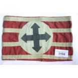 Hungarian WWII type Fascist Movement armband. P&P Group 1 (£14+VAT for the first lot and £1+VAT