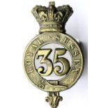British Glengarry badge for 35th Royal Sussex Regiment. P&P Group 1 (£14+VAT for the first lot