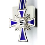 German Third Reich type Mother's Cross in silver, dated 16 December 1938 verso. P&P Group 1 (£14+VAT