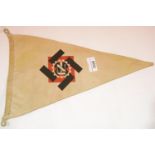 German WWII type TENO pennant, L: 37 cm. P&P Group 1 (£14+VAT for the first lot and £1+VAT for