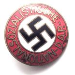 German Third Reich NSDAP enamel party badge marked RZM verso. P&P Group 1 (£14+VAT for the first lot