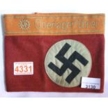 German WWII type Oberlagerfuhrer armband. P&P Group 1 (£14+VAT for the first lot and £1+VAT for