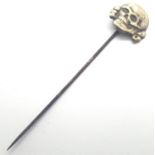 German WWI type SS Totenkopf skull head stick pin, L: 6.5 cm. P&P Group 1 (£14+VAT for the first lot