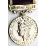 Regular Army Long Service and Good Conduct medal, name partially erased. P&P Group 1 (£14+VAT for