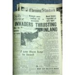 Collection of British WWII newspapers. P&P Group 1 (£14+VAT for the first lot and £1+VAT for