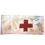 British WWII type RAF Air Ministry Red Cross armband, stamped AM 1940. P&P Group 1 (£14+VAT for